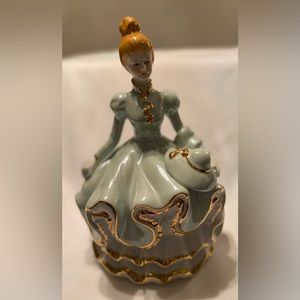 Vintage  Musical Lady Southern Belle Porcelain Ceramic Figurine "Ode to Joy"